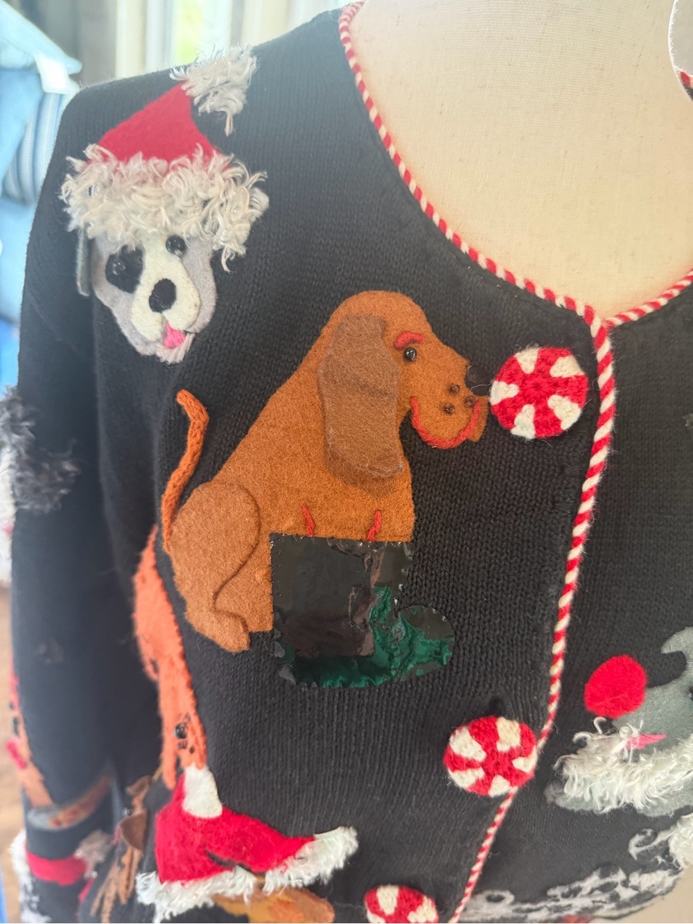 Michael Simon New York Christmas Dog
Puppy Cardigan Vintage size M - Picture 2 of 12
